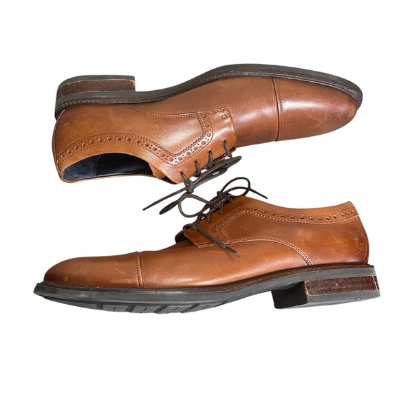 Cole Haan Men's Buckland Shoes 11 M Brown Leather Cap Toe Lace Up Oxford C28882 - Picture 1 of 13